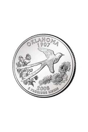 Niska cena U.S.A ¼ Dollar Oklahoma 2008 D UNC
