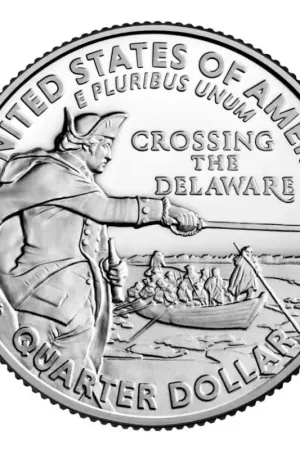 Wysoka jakość U.S.A ¼ Dollar Crossing the Delaware 2021P UNC