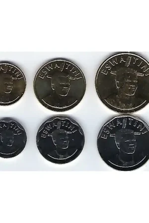 Najlepsza cena Swaziland Mix jaren 6 stuks 1Lilangeli-2&5 Emalangeni- 10 20 & 50 cents Unc
