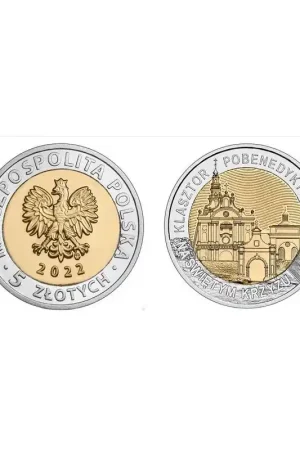 Polen 2022 5 Zlote Unc 'Benedictine monastery' Unc Szybka dostawa