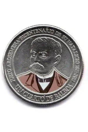 Panama 2018 ¼ Balboa Unc Justo Arosemena Zwrot pieniędzy