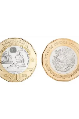 Mexico 2021 20 Pesos 'Bicentenario de la Marina Armada' Unc Premium
