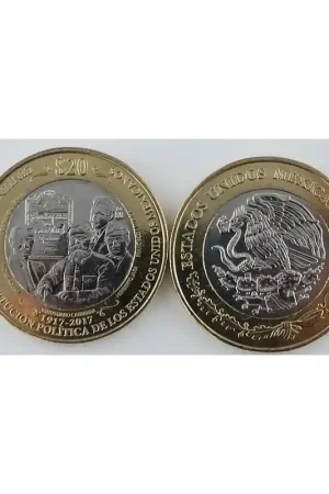 Bezpieczna płatność Mexico 2017 20 Pesos Unc Constitutie