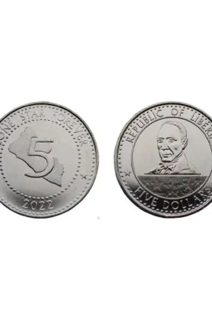 Ekspresowa dostawa Liberia 2022 5 Dollars 'Edward James Roye' Unc