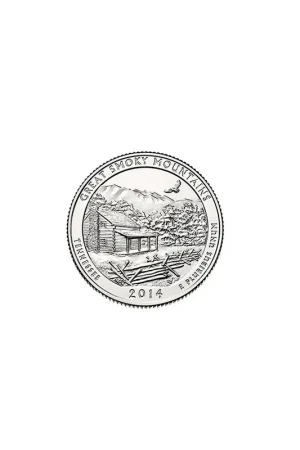 KM ??? U.S.A ¼ Dollar Great Smoky Mountains 2014 S UNC Wysoka jakość