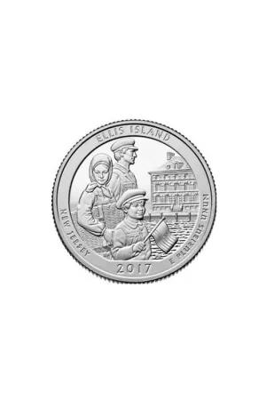 Bezpieczna płatność KM ??? U.S.A ¼ Dollar Ellis Island 2017 S UNC