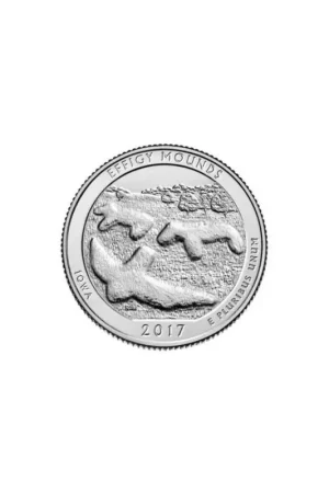 Nowość KM ??? U.S.A ¼ Dollar Effigy Mounds 2017 P UNC