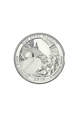 Oryginalny KM ??? U.S.A ¼ Dollar Blue Ridge Parkway 2015 S Unc