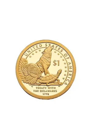 Ostatnia szansa Km ??? USA 1 dollar 2013 P Native American Treaty with the Delaw