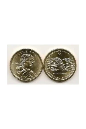 Bezpieczna płatność Km ??? USA 1 dollar 2010 P Native Great Law of Peace