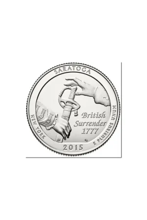 KM ??? U.S.A ¼ Dollar Saratoga 2015 D Unc Zwrot pieniędzy