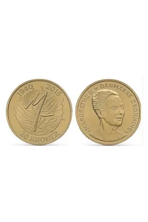 Km ??? Denemarken 20 Kroner 2015 75ste verjaardag van Koningin Margrethe II Kup teraz