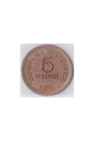 Oryginalny Km 569 Portugal 5 Centavo 1921