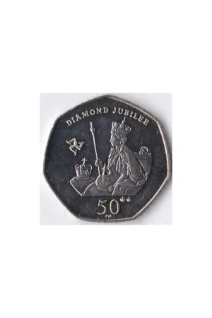 Popularny Isle of Man 50 Pence 2012 Diamond Jubilee