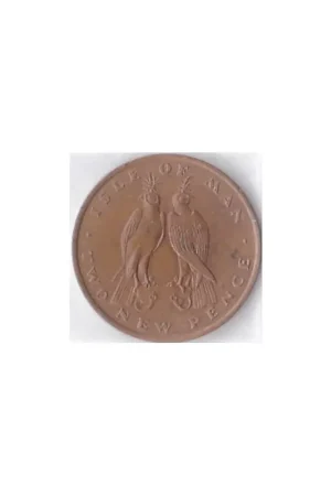 Isle of Man 2 Pence 1975 Wysoka jakość