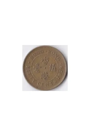 Autentyczny Hong Kong 50 Cents 1979 Fr