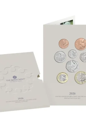 Groot Brittannië 2026 Jaarset Bu met 8 munten King Charles III Niska cena