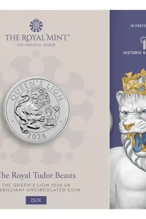 Groot Brittannië 2026 5 pounds 'The Royal Tudor Beasts - The Queen's Lion' Bu in blister Wyprzedaż