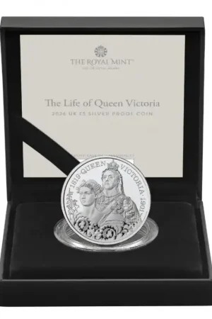 Wysoka jakość Groot Brittannië 2026 5 pounds 'The Life of Queen Victoria' Zilver Proof