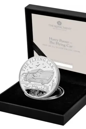 Groot Brittannië 2025 2 Pounds 'Harry Potter- The flying car' Zilver Proof 1 Ounce Autentyczny