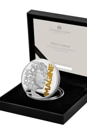 Oryginalny Groot Brittannië 2025 2 Pounds'Music Legends - John Lennon' Zilver Proof