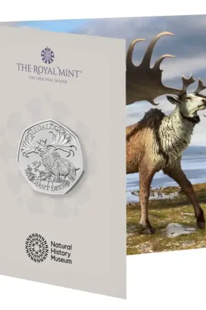 Groot Brittannië 2024 50 Pence'Ice Age Giants- Giant Deer' Bu Oryginalny