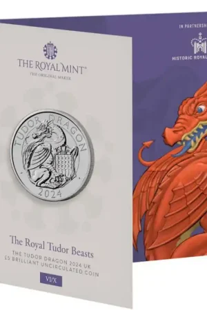Groot Brittannië 2024 5 pounds 'The Tudor Dragon' Bu in blister Wysoka jakość