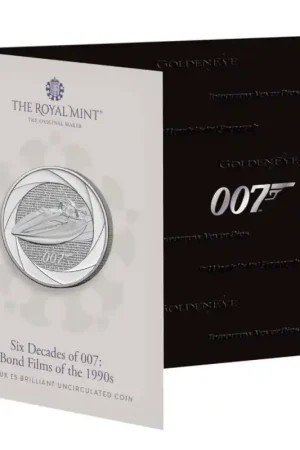 Autentyczny Groot Brittannië 2024 5 pounds '60 jaar James Bond - the 90's' Bu