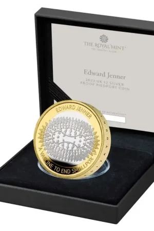 Premium Groot Brittannië 2023 2 Pounds 'Edward Jenner' Zilver Proof Piedfort