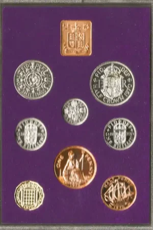 Autentyczny Groot Brittannië 1970 Proofset (doosje licht beschadigd)