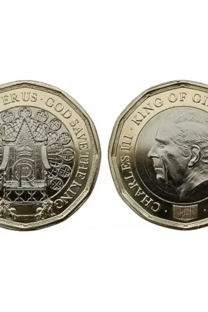 Gibraltar 2024 1 Pound 'Coronation'Unc Oplage slechts 800 stuks!! Rabat