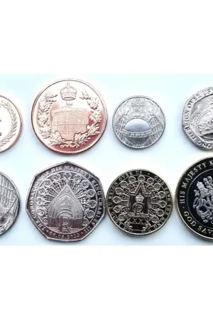 Popularny Gibraltar 2023-2024 Serie 1 pence t/m 2 pounds Met King Charles (8 munten -mix jaren)