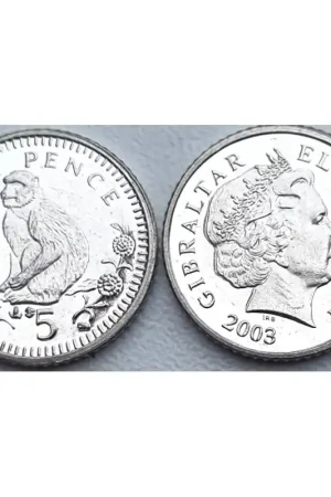 Promocja Gibraltar 2003 5 Pence 'Aap' Unc
