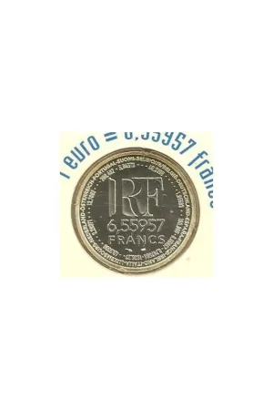 Frankrijk 1999 1 euro is 6.55957 Francs Unc in blister Popularny
