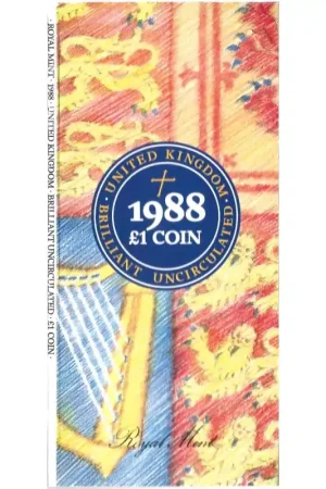 Groot Brittannië 1988 Bu 1 Pound 'Decus etTutamen' Oryginalny