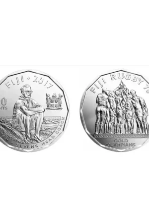 Zwrot pieniędzy Fiji Islands 2017 50 cents 'Rugby 7's 'Unc