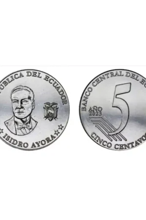 Ecuador 2023 5 Centavos 'Isidro Ayora' Unc Promocja