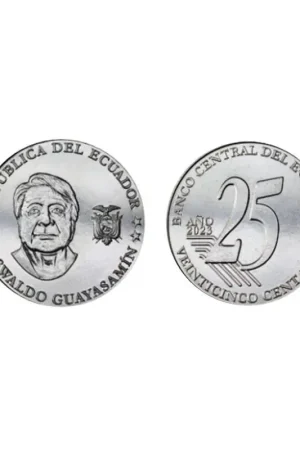 Wysoka jakość Ecuador 2023 25 Centavos 'Oswaldo Guayasamin' Unc
