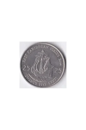 Ostatnia szansa East Caribbean States 25 Cents 2007 Zf