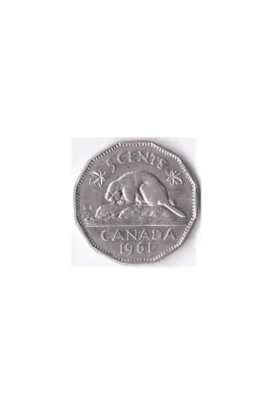 Canada 5 Cents 1961 Zf Oryginalny