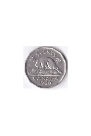 Oryginalny Canada 5 Cent 1950 Fr