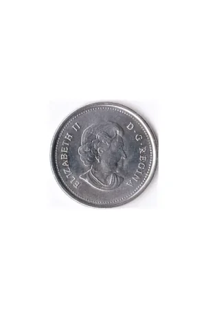 Zwrot pieniędzy Canada 25 Cents 2011 Bust right , green circle Pr