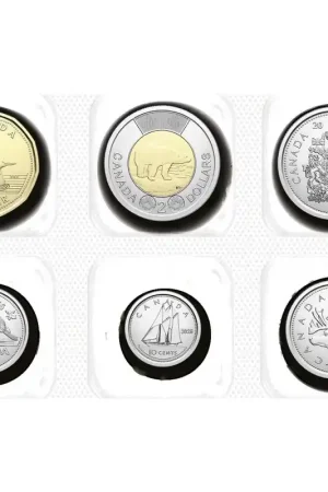 Wysoka jakość Canada 2025 5 cent t/m 2 dollar King Charles Unc (6 munten)