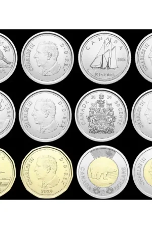 Darmowa dostawa Canada 2024 5 cent t/m 2 dollar King Charles Unc (6 munten)