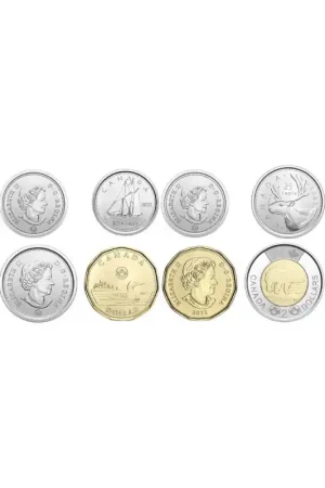 Ekspresowa dostawa Canada 2022 5 cent t/m 2 dollar Unc (6 munten)