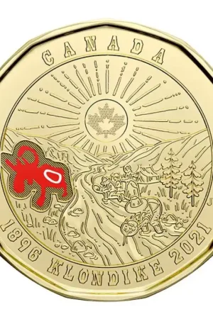 Canada 2021 1 Dollar 'Klondike' Unc Gekleurd Oryginalny