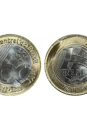 Brazilië 2025 1 Real '60 Jr. Centrale Bank' Unc Popularny