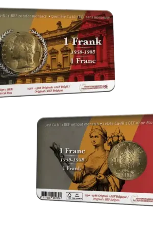 Premium België 2023 Belgische 1 Frank in coincard Nederlandstalig Willekeurig jaar