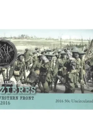 Australië 2016 50 Cent Unc 'The Battle of Pozieres' Ekspresowa dostawa