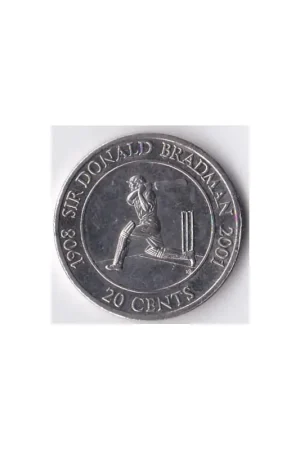 Australië 20 Cents 2001 Sir Donald Brandman Ostatnia szansa